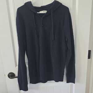 Classic Navy Long Sleeve Hoodie Tee